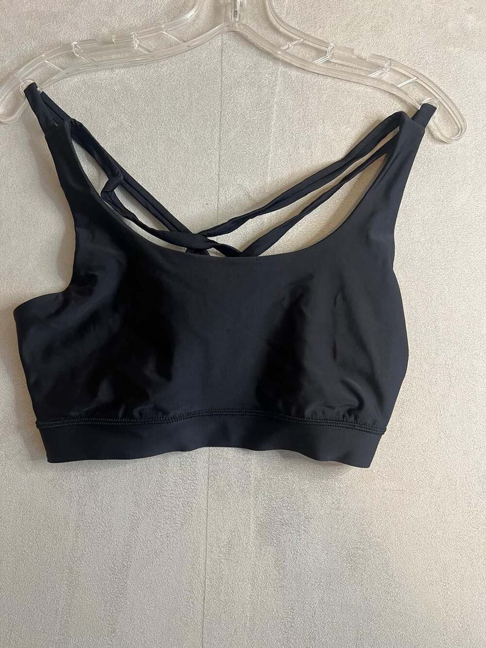 Lululemon Energy Bra Black Strappy Back Sports Bra